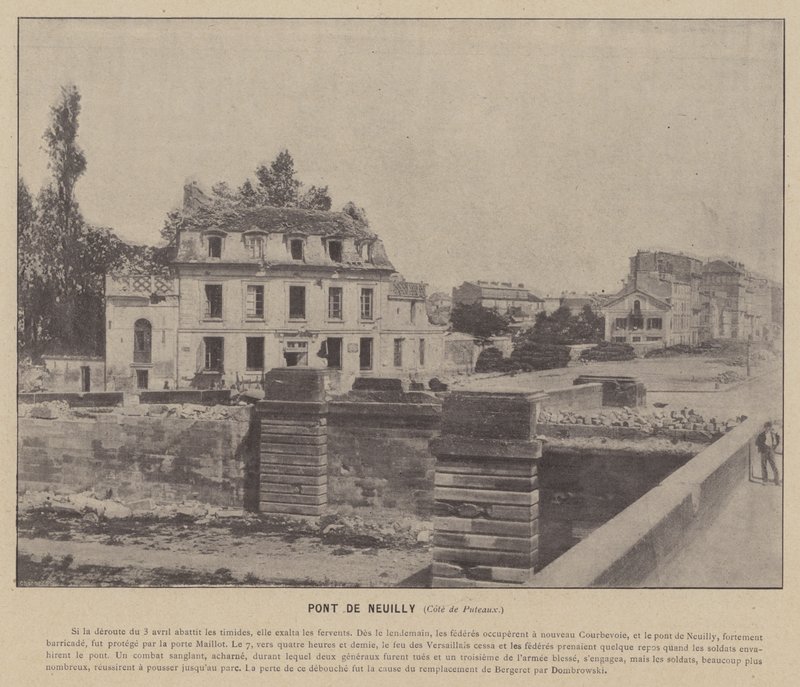 Párizs kommün, Pont De Neuilly, Cote de Puteaux (f/w fotó) alkotó: French Photographer