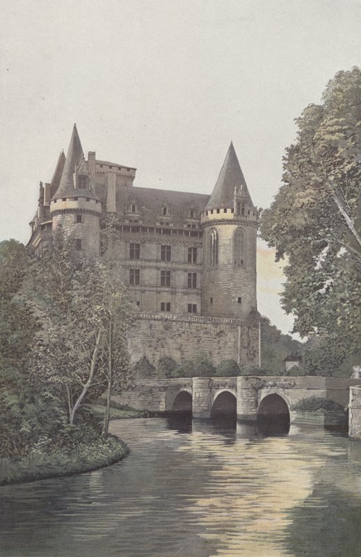 La Rochefoucauld, Chateau, Kilátás a Tardoire partjáról alkotó: French Photographer