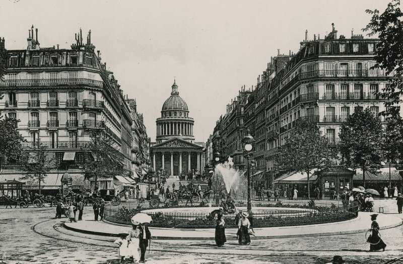 La Rue Soufflot et le Pantheon, The Soufflot Street és Pantheon (fotógravírozás) alkotó: French Photographer