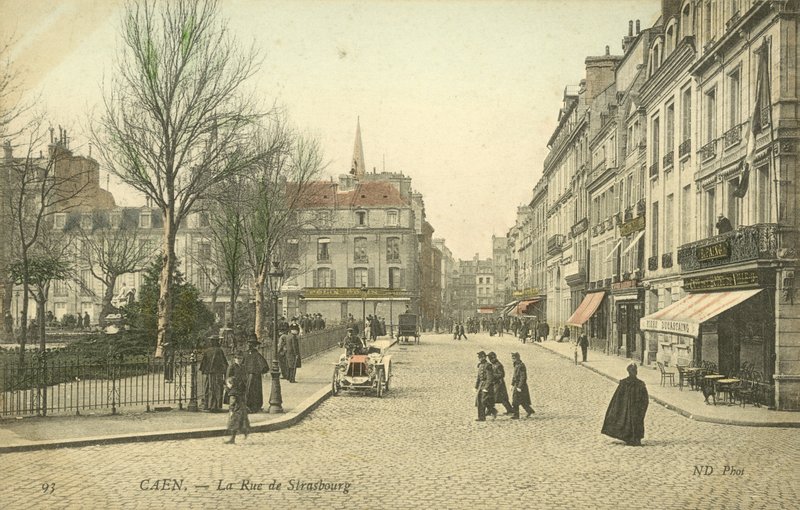 Rue de Strasbourg, Caen (színes fotó) alkotó: French Photographer