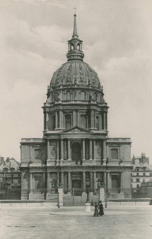 A Hôtel des Invalides kupolája, a rokkantak kupolája (fotómetszet) alkotó: French Photographer