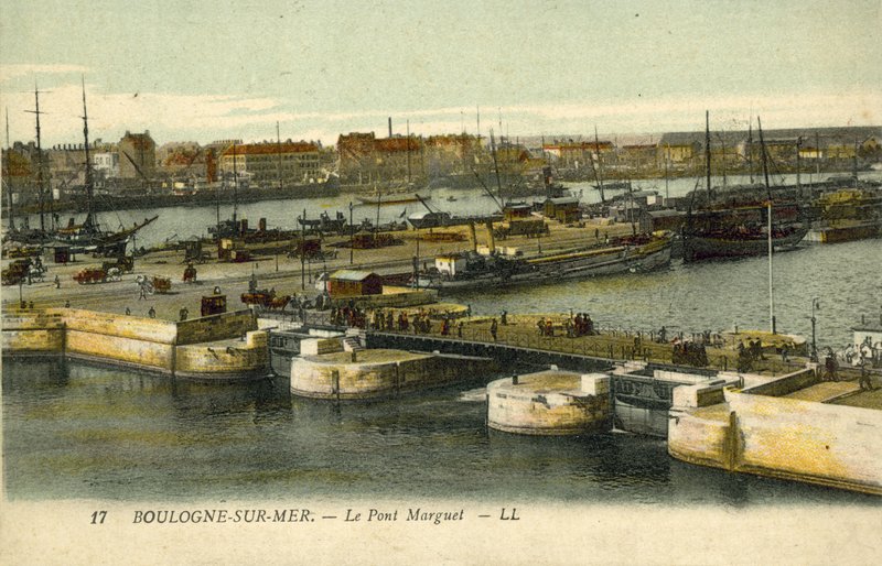 Pont Marguet, Boulogne-sur-Mer (színes fotó) alkotó: French Photographer