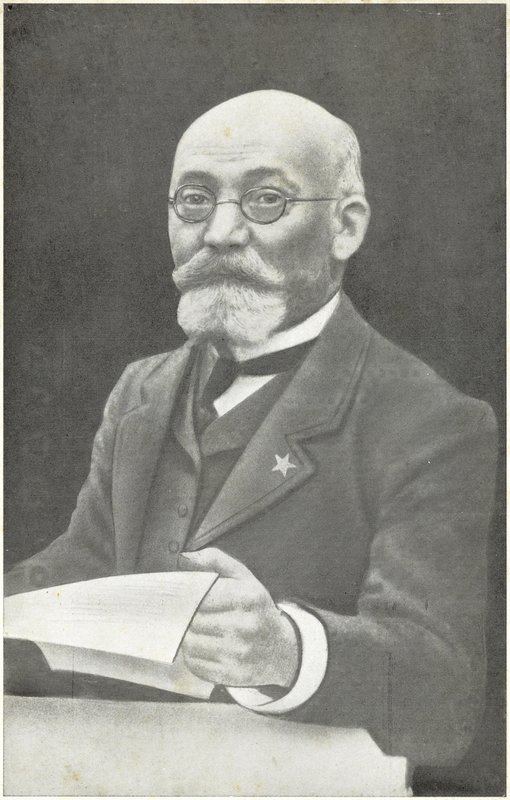 Ludwik Lejzer Zamenhof, az eszperantó lengyel feltalálója (f/w fotó) alkotó: French Photographer