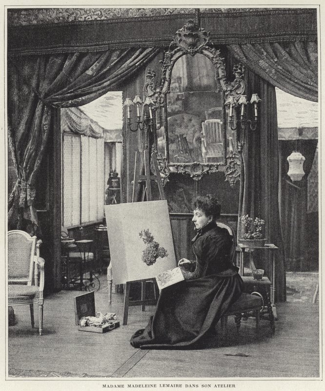 Madeleine Lemaire a műhelyében alkotó: French Photographer