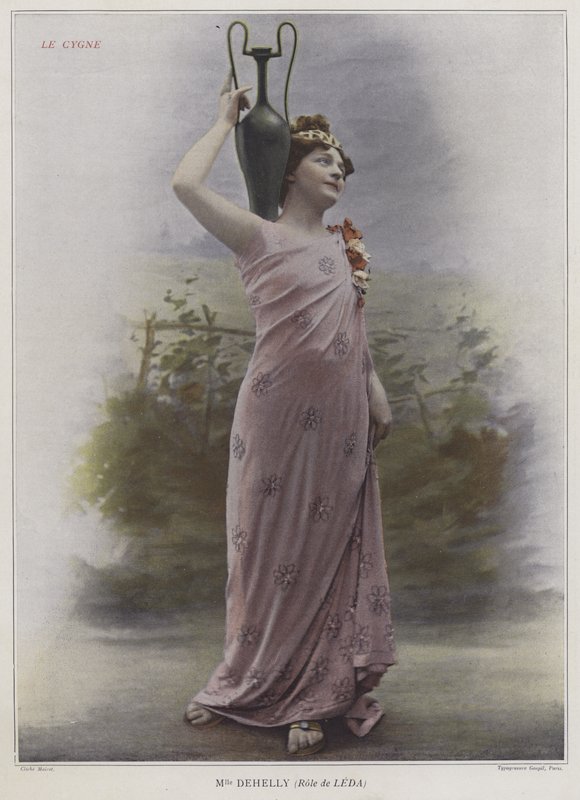 Mademoiselle Dehelly Leda szerepében a Le Cygne-ben (színes fotó) alkotó: French Photographer