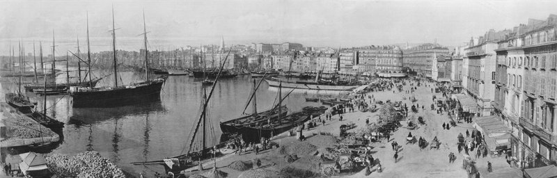 Marseille - A régi kikötő és a Quai de la Fraternite (f/w fotó) alkotó: French Photographer