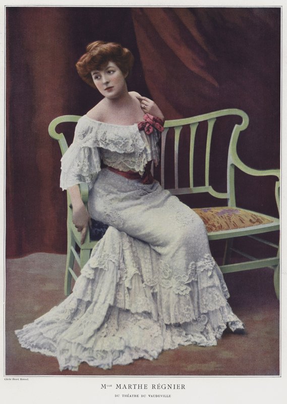 Marthe Regnier francia színésznő (színes fotó) alkotó: French Photographer