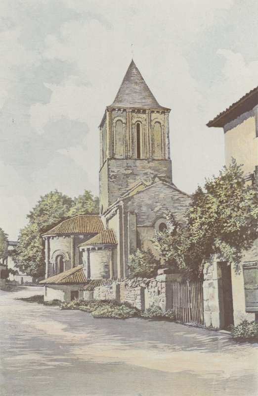 Melle, Saint-Pierre templom, apszis és harangtorony alkotó: French Photographer