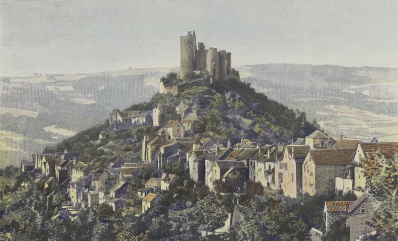 Najac, A város és a vár általános képe alkotó: French Photographer
