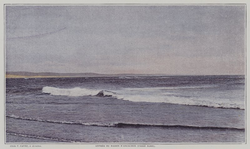 Az Arcachon-öböl északi bejárata, Franciaország (színes fotó) alkotó: French Photographer
