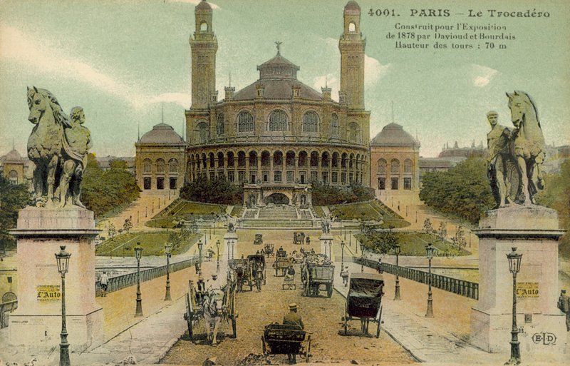 Palais du Trocadero, Párizs, 20. század eleje (képeslap) alkotó: French Photographer