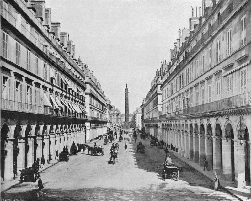 Párizs - Rue Castiglione - Place Vendome (f/w fotó) alkotó: French Photographer