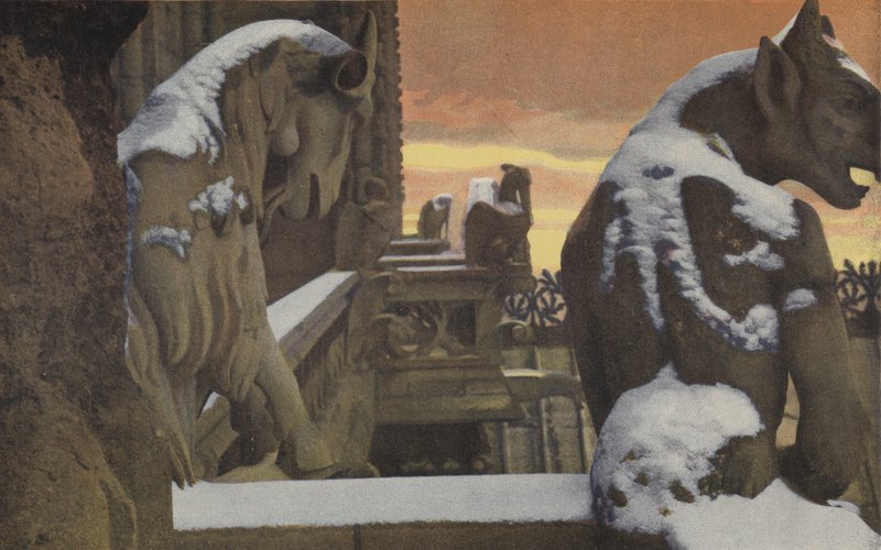 Párizs, Notre-Dame templom, Szörnyek a korlát koronázásáról alkotó: French Photographer