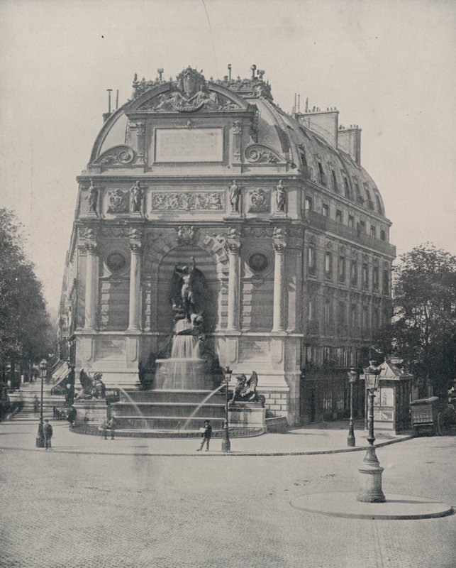 Párizs: Szent Michel-kút (f/w fotó) alkotó: French Photographer