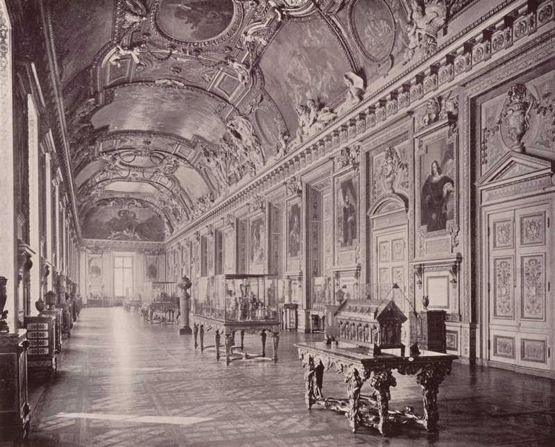 Párizs: Apollo Galéria, Louvre Múzeum, délre néz (f/w fotó) alkotó: French Photographer