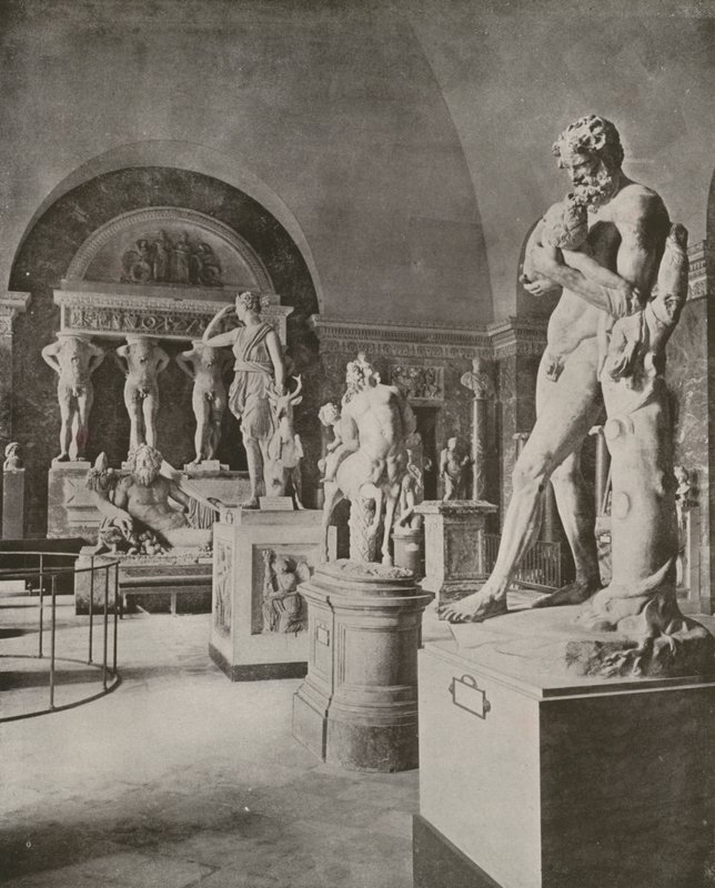 Párizs: Isten Tiberis folyó galériája, Louvre Múzeum (f/w fotó) alkotó: French Photographer