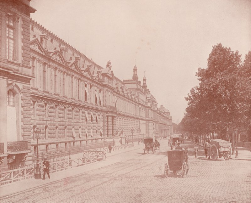 Párizs: Louvre palota és Tuileriák, déli oldal (f/w fotó) alkotó: French Photographer
