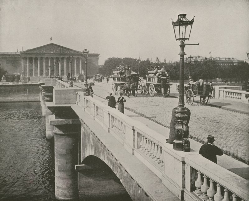 Párizs: Pont de la Concorde és a Képviselőház (f/w fotó) alkotó: French Photographer