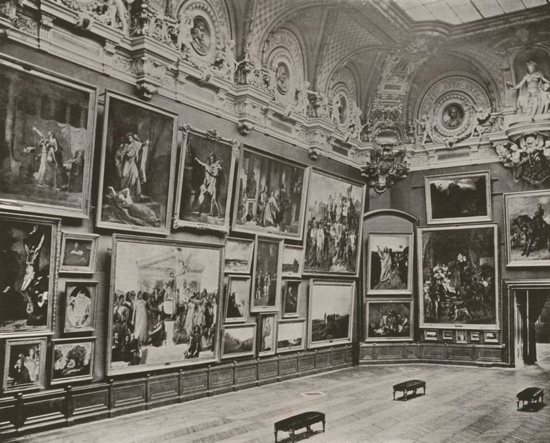 Párizs: Az Új Francia Galéria, Louvre Múzeum (f/w fotó) alkotó: French Photographer