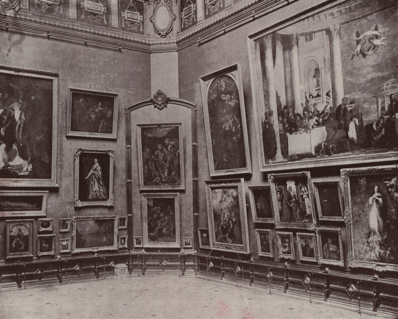 Párizs: A Louvre-i Carre szalon (f/w fotó) alkotó: French Photographer