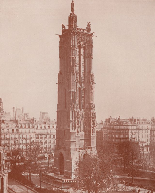 Párizs: The Tour Saint Jacques, St James (f/w fotó) alkotó: French Photographer