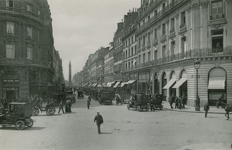 Perspektíva de la Rue de la Paix, Perspektíva a Paix utcájában (fotómetszet) alkotó: French Photographer