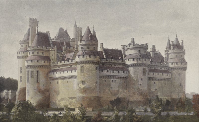 Pierrefonds, Chateau (a kilátás a Villers-Cotterets útról) alkotó: French Photographer