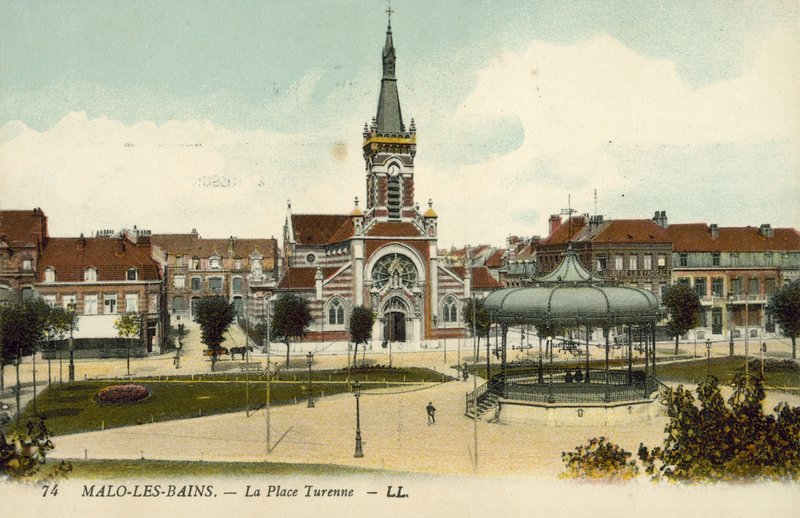 Place Turenne, Malo-les-Bains (színes fotó) alkotó: French Photographer