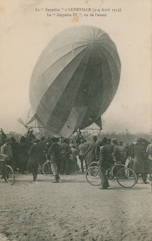Luneville-i Zeppelin képeslap, 1913-ban küldték alkotó: French Photographer