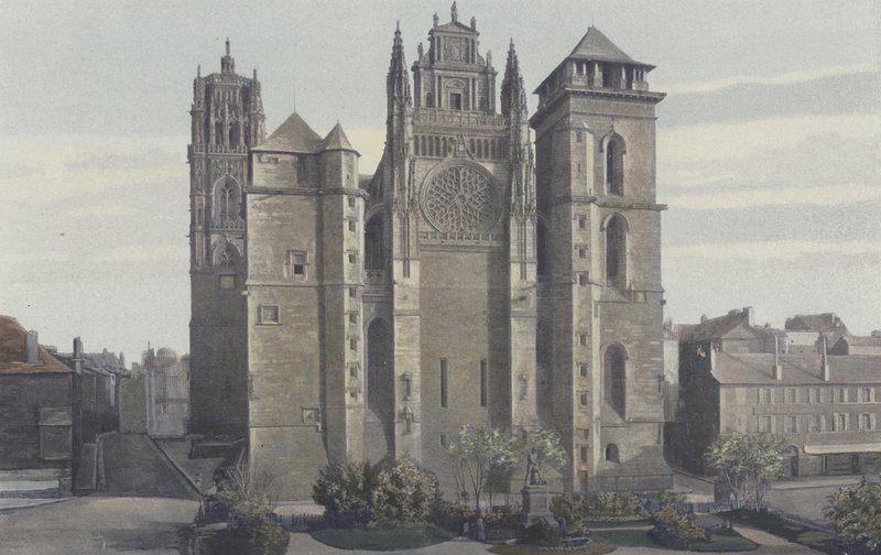 Rodez, katedrális, homlokzat O alkotó: French Photographer