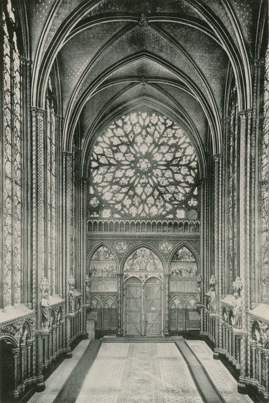 Rosette de la Sainte-Chapelle, Rózsaablak a Szent Kápolnában (fotómetszet) alkotó: French Photographer
