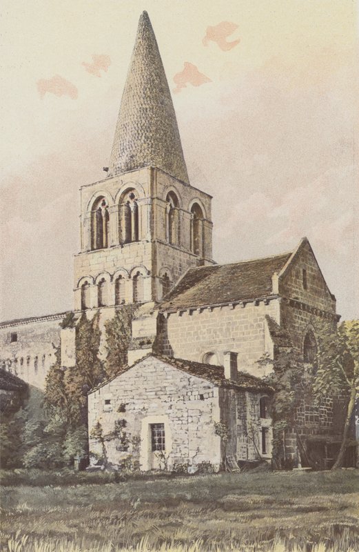 Saint-Estephe, a templom, a harangtorony és az apszis alkotó: French Photographer