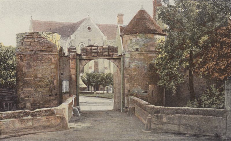 Saint-Jean-aux-Bois, az apátság bejárata (Foret de Compiegne) alkotó: French Photographer