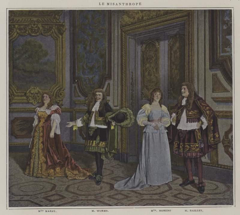 Jelenet a Mizantróp című produkcióból, Moliere (színes fotó) alkotó: French Photographer