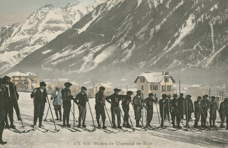 Síoktatók Chamonix-ban (színes fotó) alkotó: French Photographer