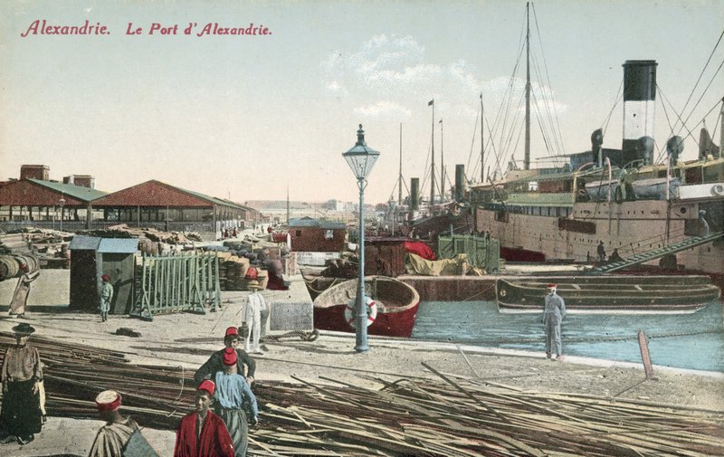 A kikötő, Alexandria (színes fotó) alkotó: French Photographer