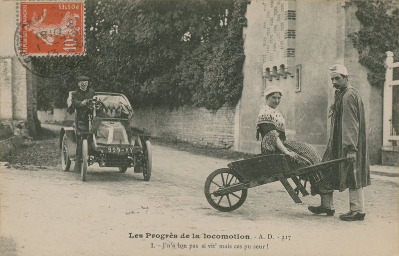 A mozgás előrehaladása, 1913-ban küldött képeslap alkotó: French Photographer