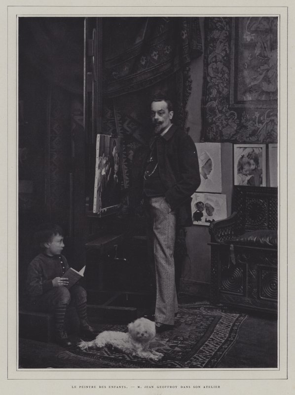 A gyerekek festője: Jean Geoffroy francia művész műtermében (f/w fotó) alkotó: French Photographer