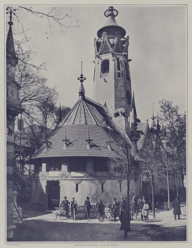 Finnország pavilonja az Exposition Universelle 1900-ban, Párizs (f/w fotó) alkotó: French Photographer