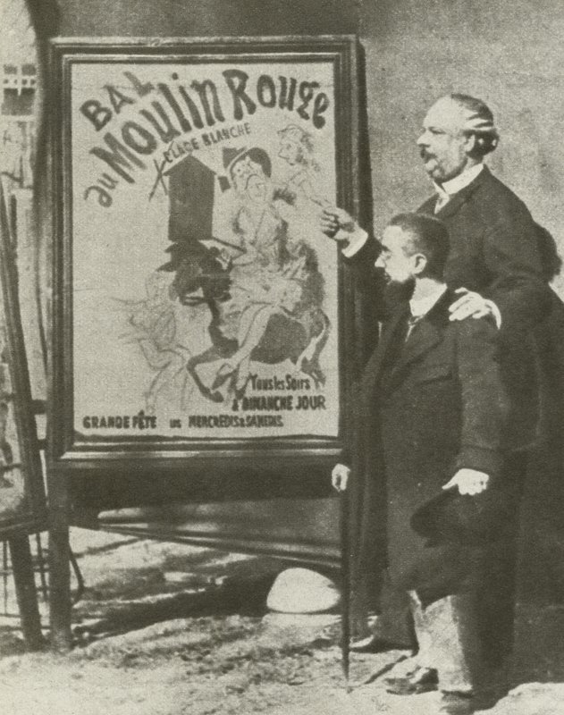Toulouse-Lautrec a párizsi Moulin Rouge igazgatójával (f/w fotó) alkotó: French Photographer