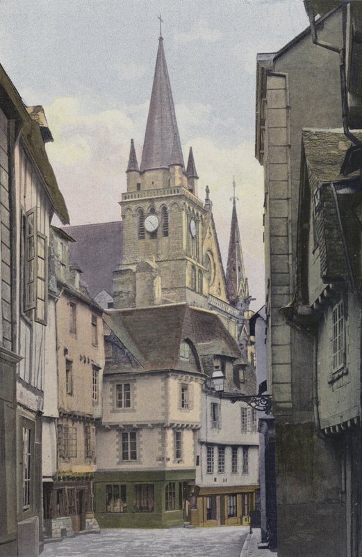 Vannes, katedrális és rue de lHotel-de-Ville alkotó: French Photographer