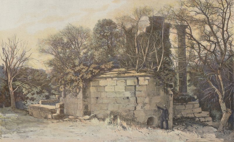 Vernegues, a Saint-Cesaire-kápolna és a Maison-Basse-templom romjai alkotó: French Photographer