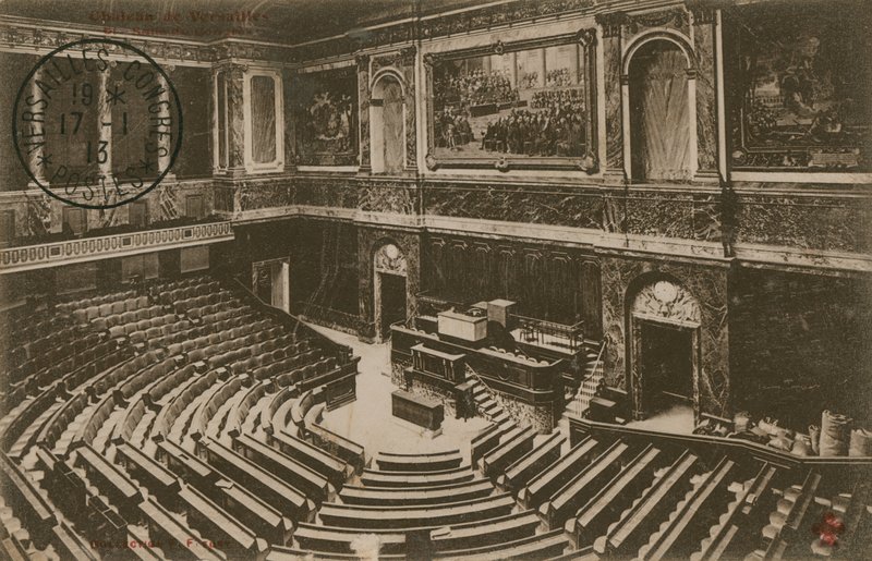 Versailles-i Kongresszus. 1913-ban feladott képeslap. alkotó: French Photographer
