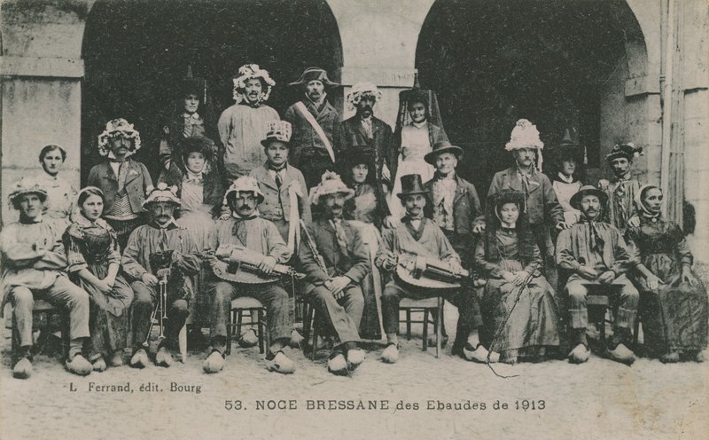 Bressan Ebaudes esküvője 1913-ban. 1913-ban feladott képeslap. alkotó: French Photographer