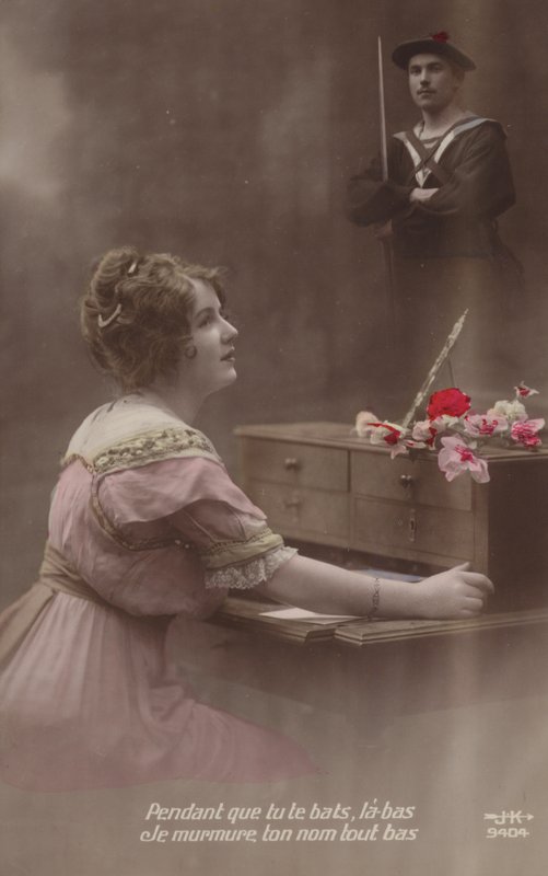 Amíg harcolsz, a nevedet suttogom (színezett fotó) alkotó: French Photographer