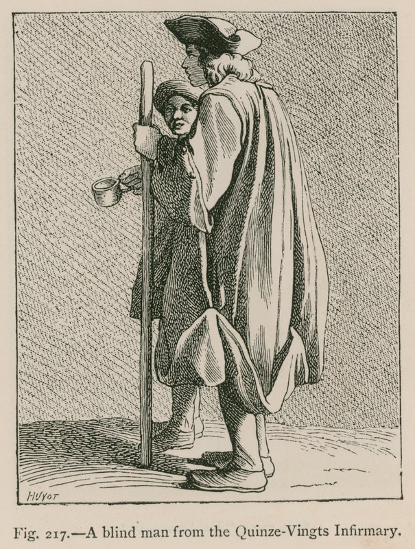 Egy vak ember a Quinze-Vingts Kórházból alkotó: French School