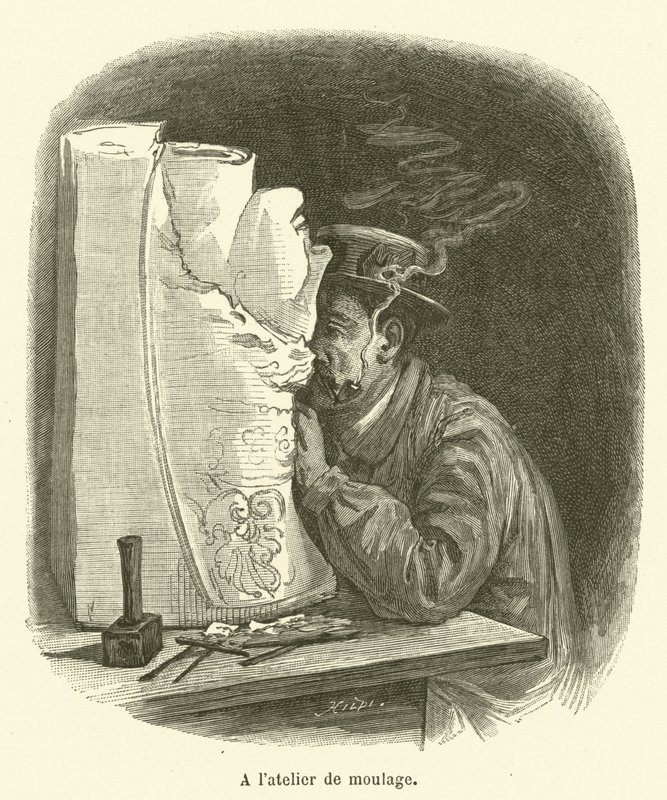 A metszőműhelyben alkotó: French School