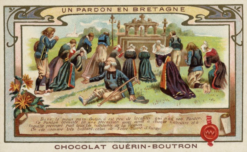 Bocsánat Bretagne-ban (chromolitho) alkotó: French School