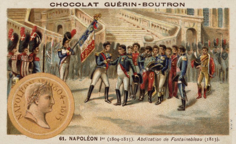 Napóleon lemondása Fontainebleau-ban alkotó: French School