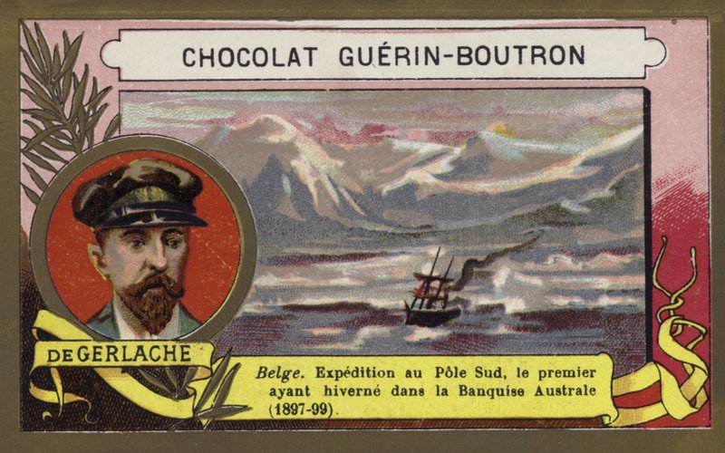 Adrien de Gerlache, belga tengerésztiszt és felfedező (chromolitho) alkotó: French School